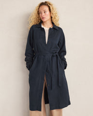 LINEN BLEND DOBBY TRENCH COAT | Talbots sale
