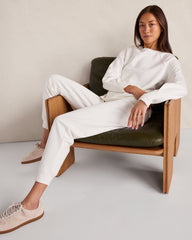 SOFT-BRUSHED FLEECE PLEATED CREWNECK | Talbots outlet