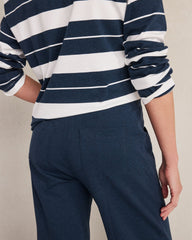 ORGANIC COTTON INTERLOCK BARREL LEG PANTS | Talbots outlet