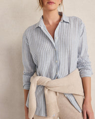 THE DAILY SHIRT IN LINEN STRIPE | Talbots near me