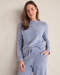 GARMENT-DYED ORGANIC COTTON ROLL NECK SWEATER | Talbots outlet