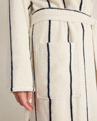 PLUSH TERRY STRIPED ROBE + TOTE SET | Talbots US