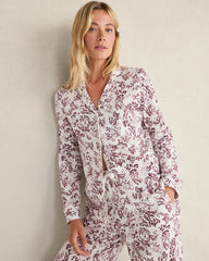 ORGANIC COTTON JERSEY BLUSHING BLOOMS PAJAMA SHIRT | Talbots near me