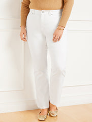 BARELY BOOT JEANS - WHITE - CURVY FIT | Talbots sale