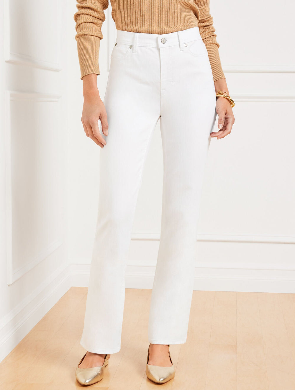 BARELY BOOT JEANS - WHITE | Talbots on sale