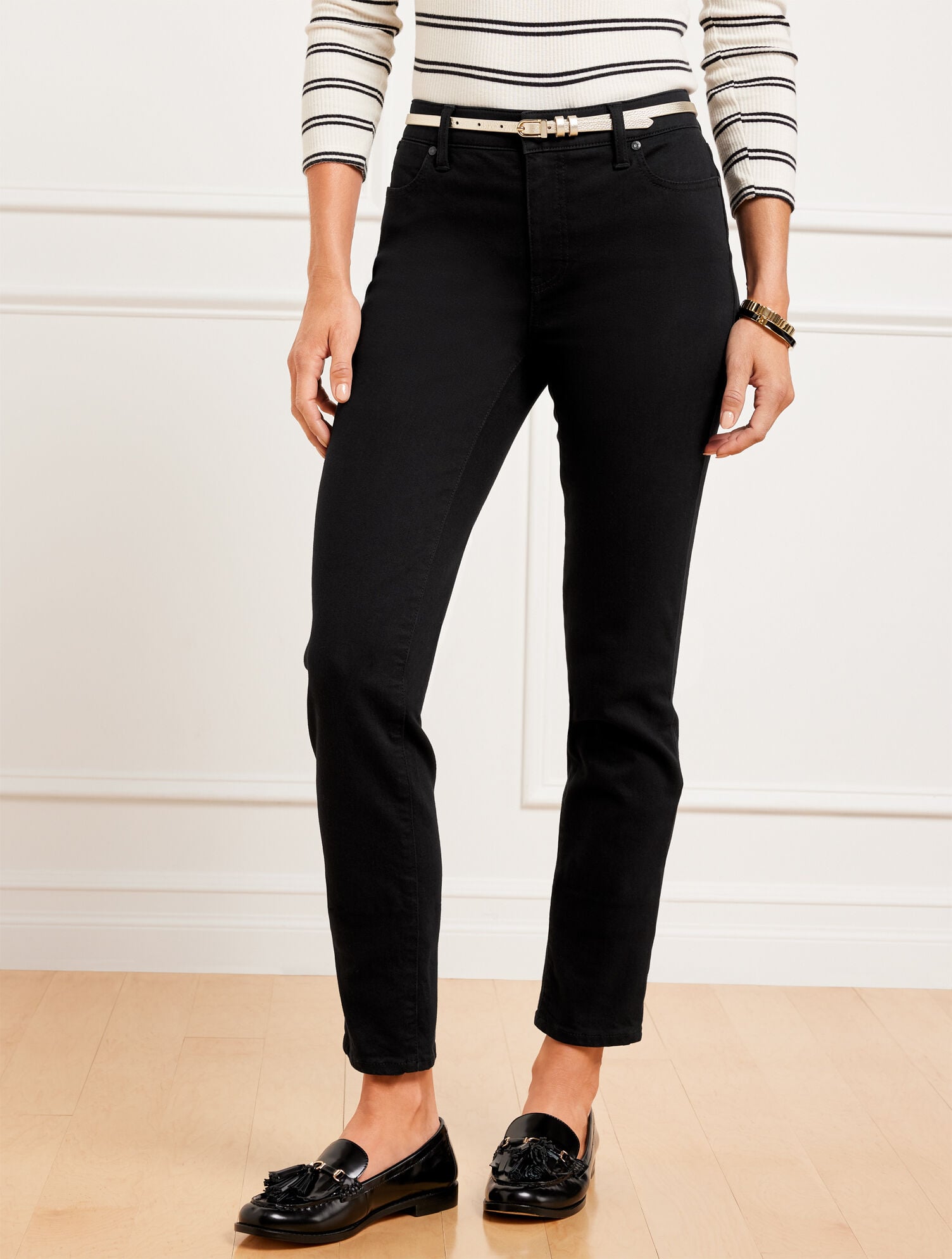 SLIM ANKLE JEANS - BLACK | Talbots near me