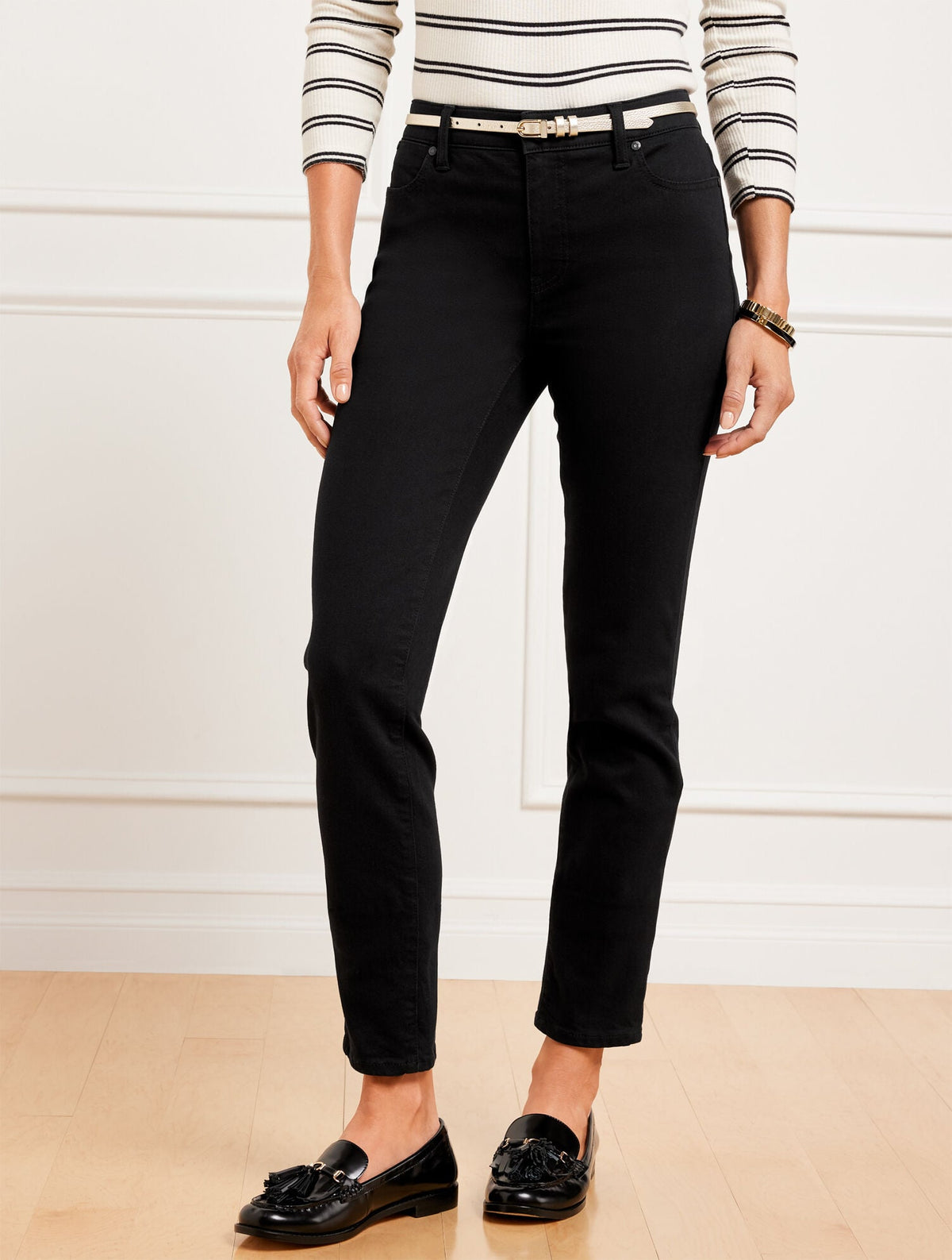 SLIM ANKLE JEANS - BLACK | Talbots near me