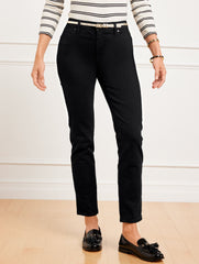SLIM ANKLE JEANS - BLACK - CURVY FIT | Talbots for sale