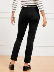SLIM ANKLE JEANS - BLACK - CURVY FIT | Talbots for sale