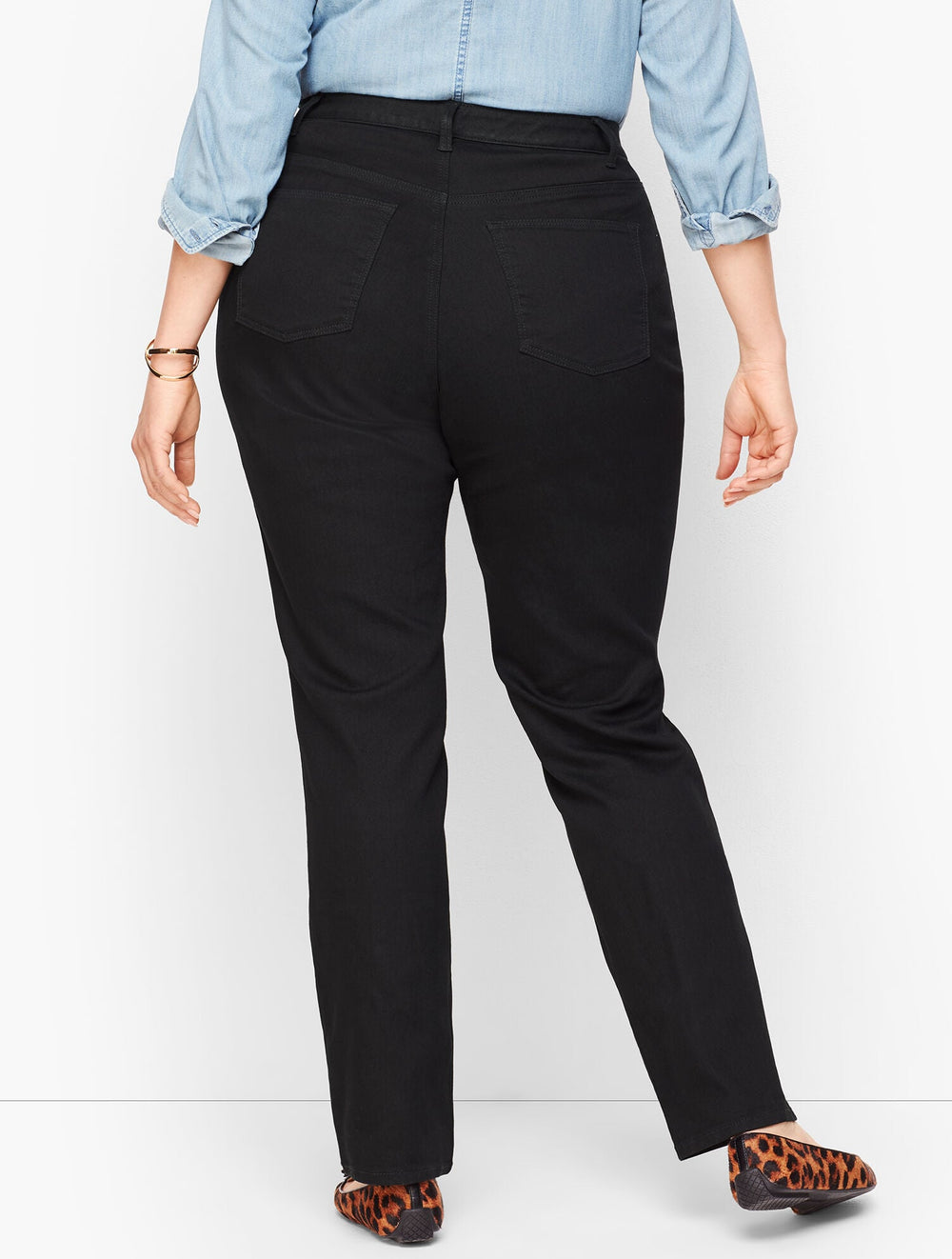 PLUS SIZE HIGH-WAIST STRAIGHT-LEG JEANS - BLACK - CURVY FIT | Talbots near me