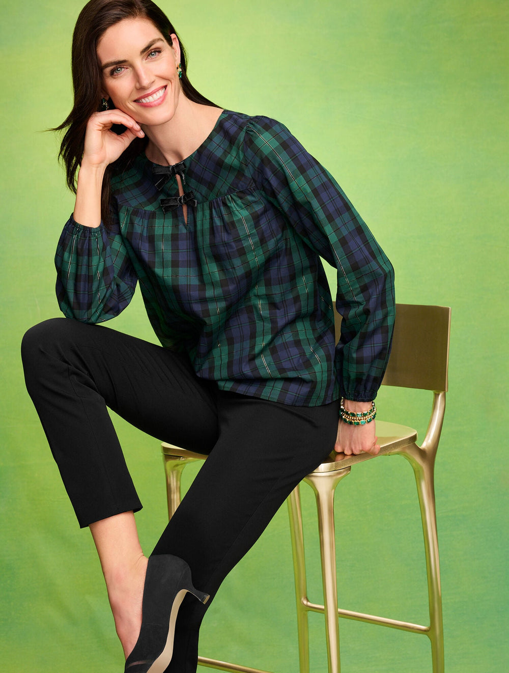 TALBOTS CHATHAM COTTON BI-STRETCH SLIM ANKLE PANTS - SOLID | Talbots online