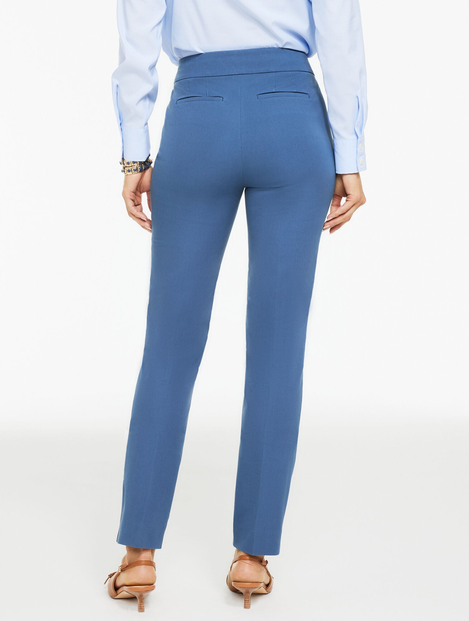 TALBOTS CHATHAM COTTON BI-STRETCH SLIM ANKLE PANTS - SOLID | Talbots online