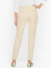 PLUS EXCLUSIVE TALBOTS CHATHAM COTTON BI-STRETCH SLIM ANKLE PANTS - SOLID - CURVY FIT | Talbots outlet