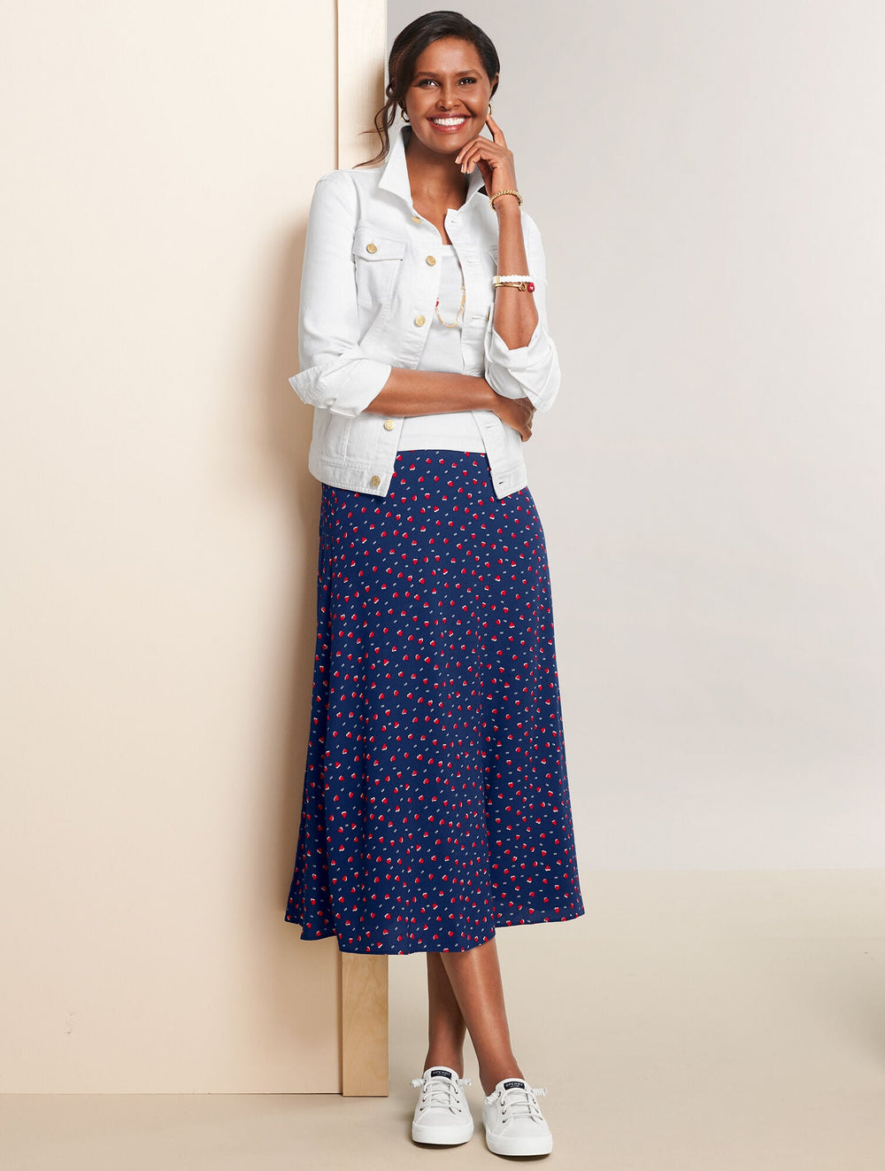 SCOOP NECK CURVED HEM TEE - PIMA SOLID | Talbots on sale