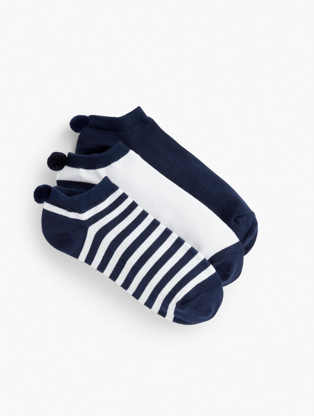 THREE PAIR POM POM SOCKS | Talbots for sale