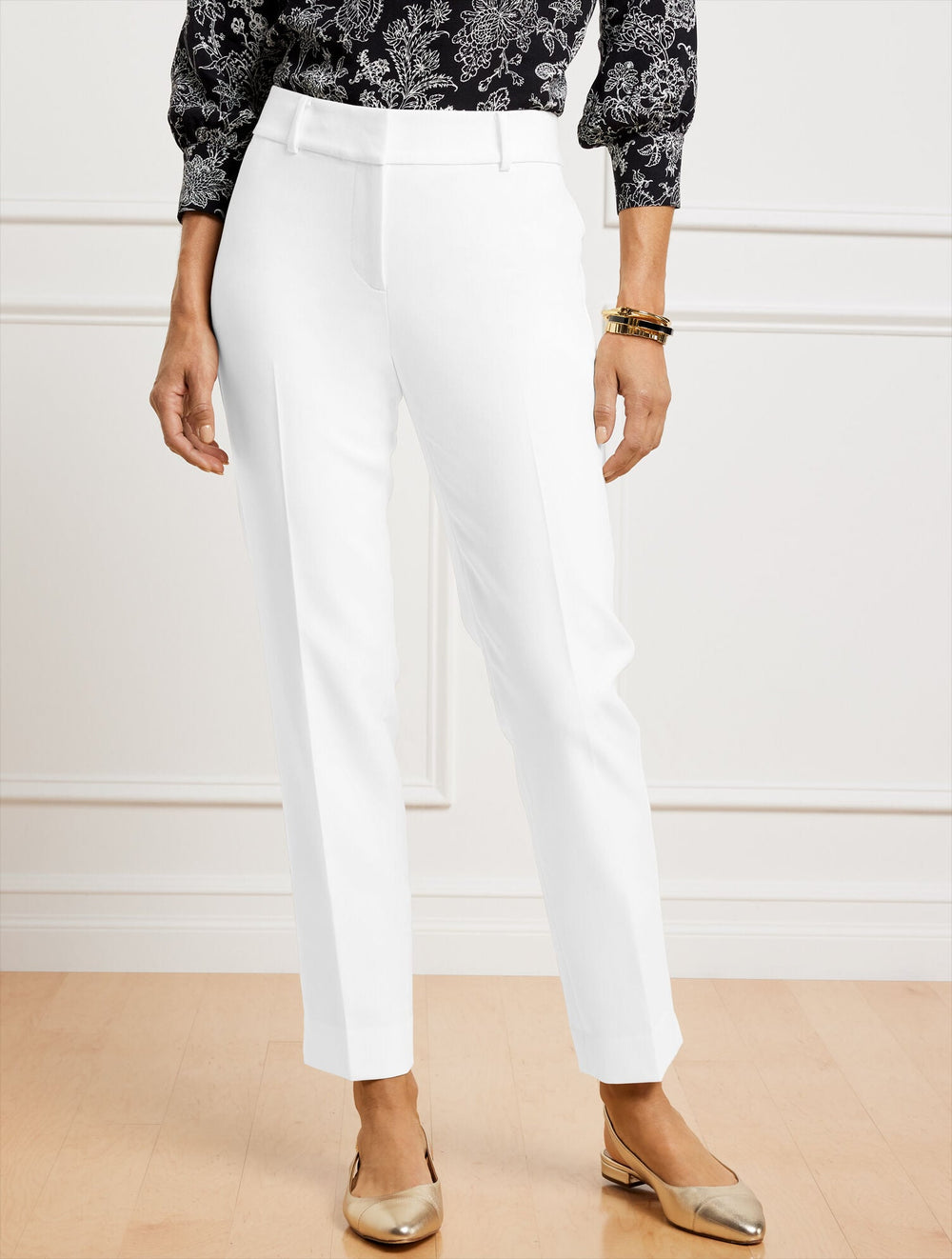 TALBOTS HAMPSHIRE LIGHTWEIGHT DOUBLE CLOTH STRAIGHT ANKLE PANTS - LINED | Talbots discount
