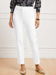 TALBOTS HAMPSHIRE LIGHTWEIGHT DOUBLE CLOTH STRAIGHT ANKLE PANTS - LINED | Talbots discount