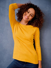 BATEAU NECK PIMA COTTON TEE- SOLIDS | Talbots sale