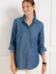 BOYFRIEND SHIRT - DENIM | Talbots for sale