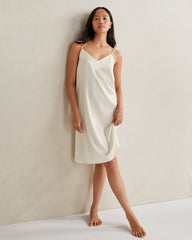 WASHABLE SILK DOUBLE V CHEMISE | Talbots on sale