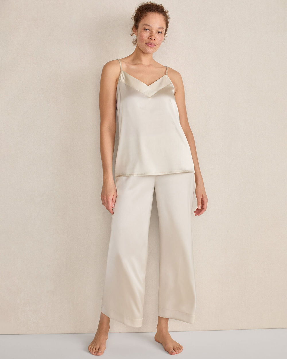 WASHABLE SILK DOUBLE V SLEEP CAMI | Talbots US