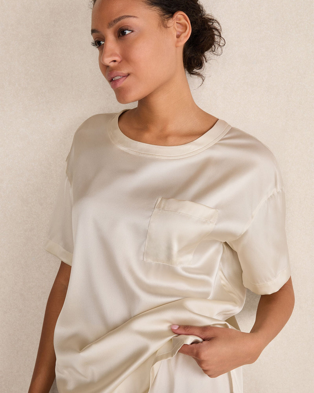 WASHABLE SILK SLEEP TOP | Talbots on sale
