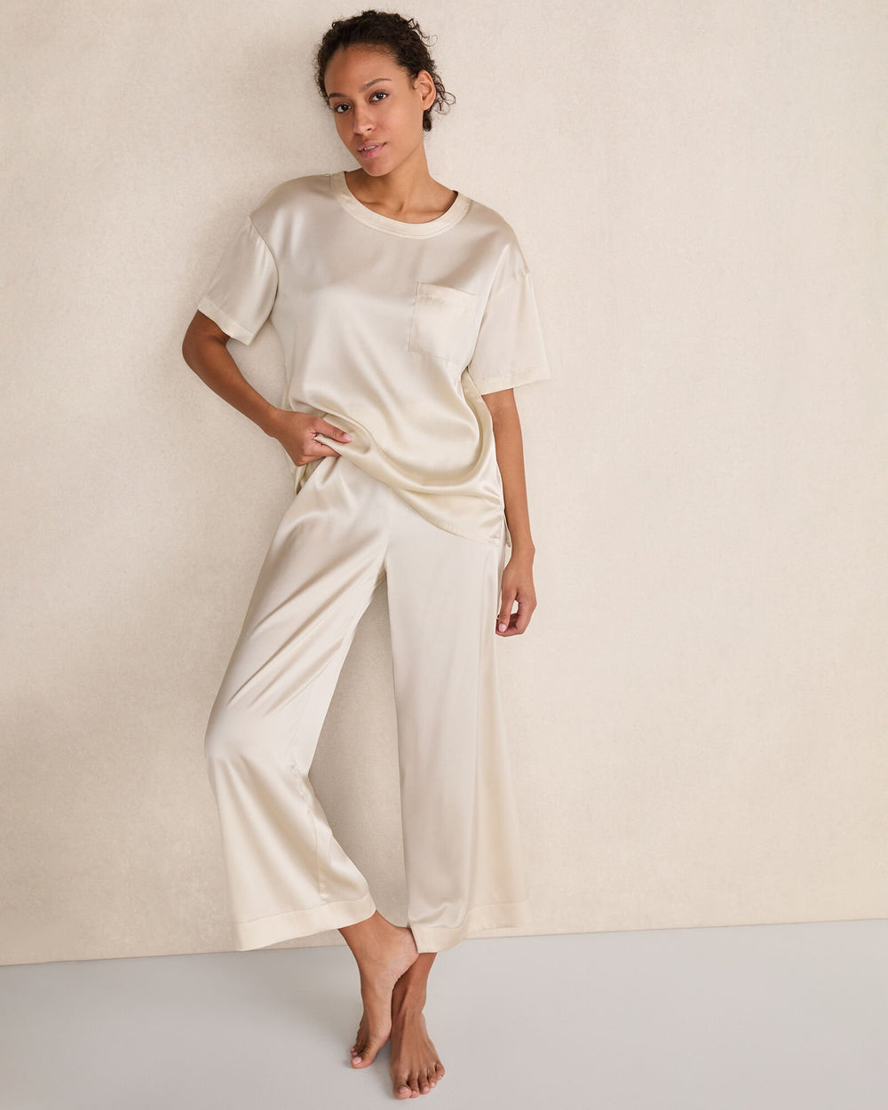 WASHABLE SILK SLEEP TOP | Talbots on sale