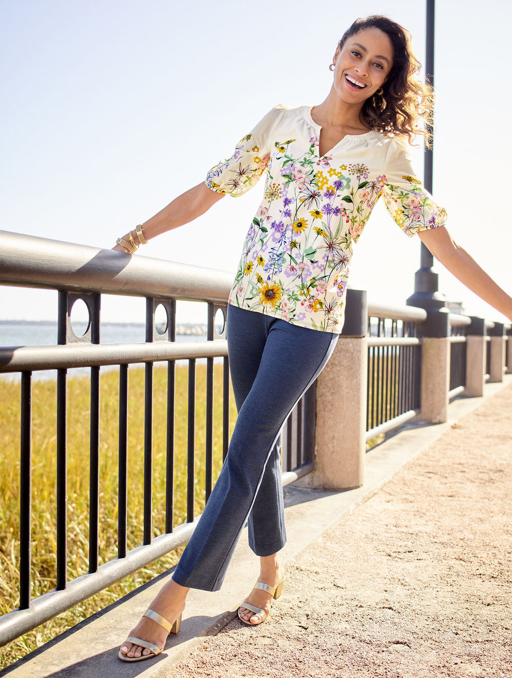 TALBOTS MONTAUK PANTS - DENIM HEATHER | Talbots discount
