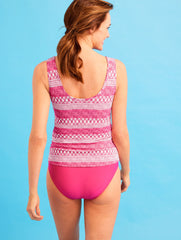 CABANA LIFE® GATE STRIPE RUFFLE TANKINI | Talbots outlet