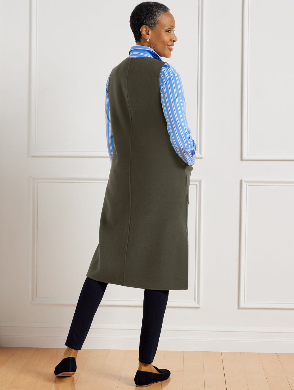 DOUBLE-FACED WOOL BLEND VEST TOPPER | Talbots near me