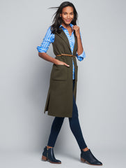 DOUBLE-FACED WOOL BLEND VEST TOPPER | Talbots near me
