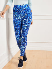 EVERYDAY STRETCH LEGGINGS - CLUSTERED FLORAL | Talbots sale