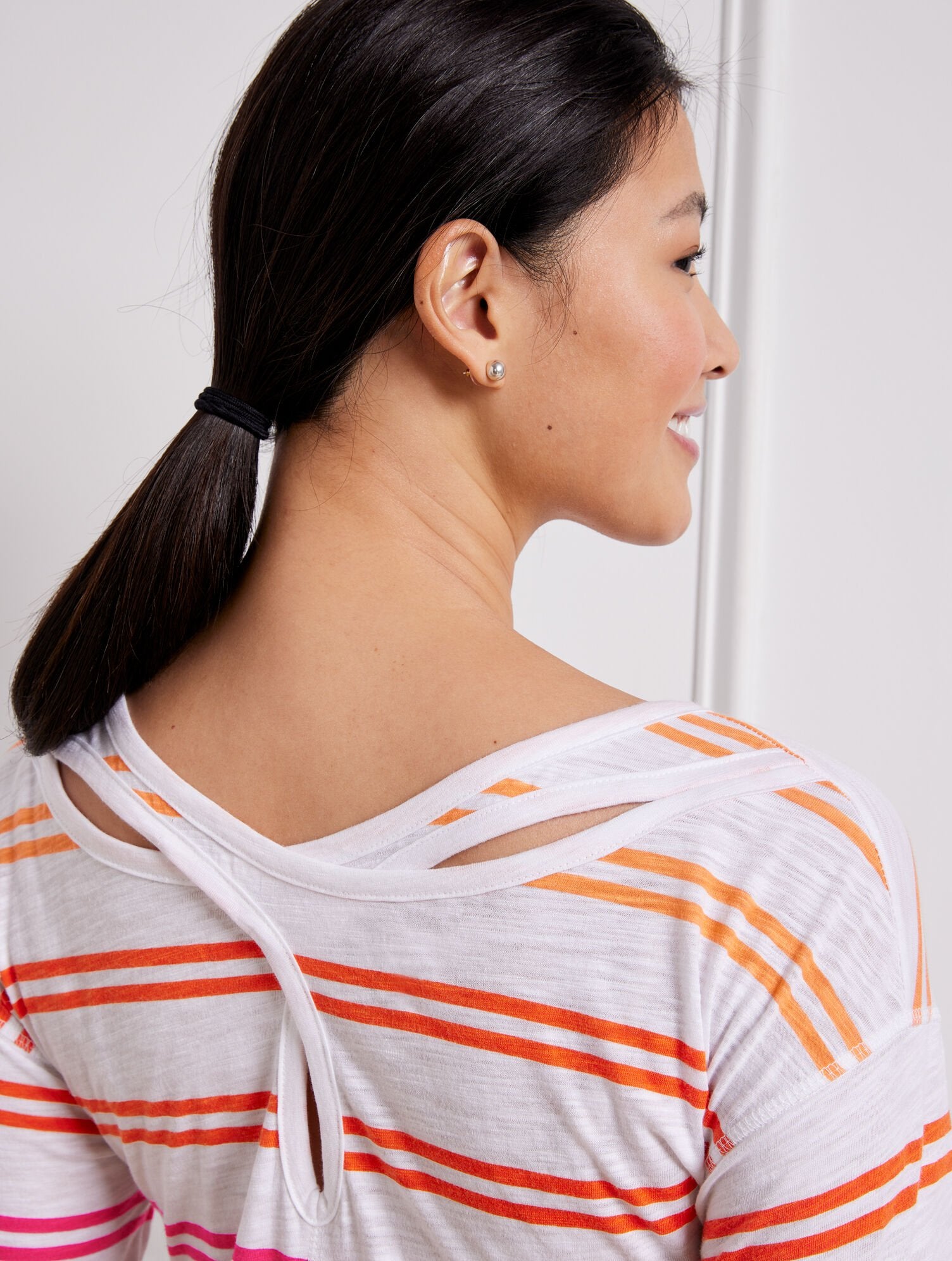 CROSS BACK TOP - BASHFUL STRIPE | Talbots near me