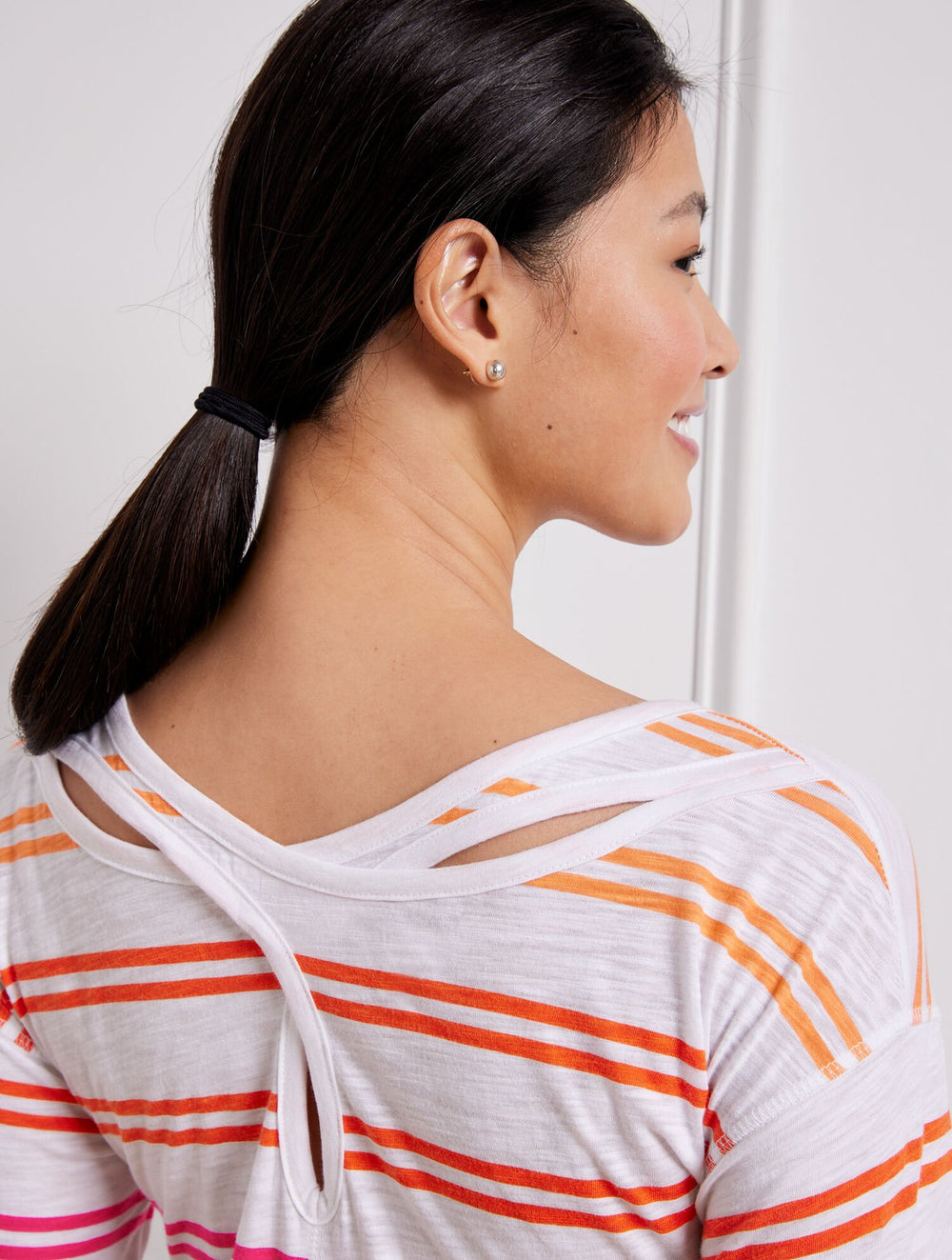 CROSS BACK TOP - BASHFUL STRIPE | Talbots near me