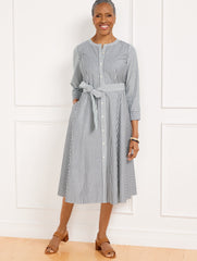 BELTED SHIRTDRESS - DAISY STRIPE | Talbots for sale