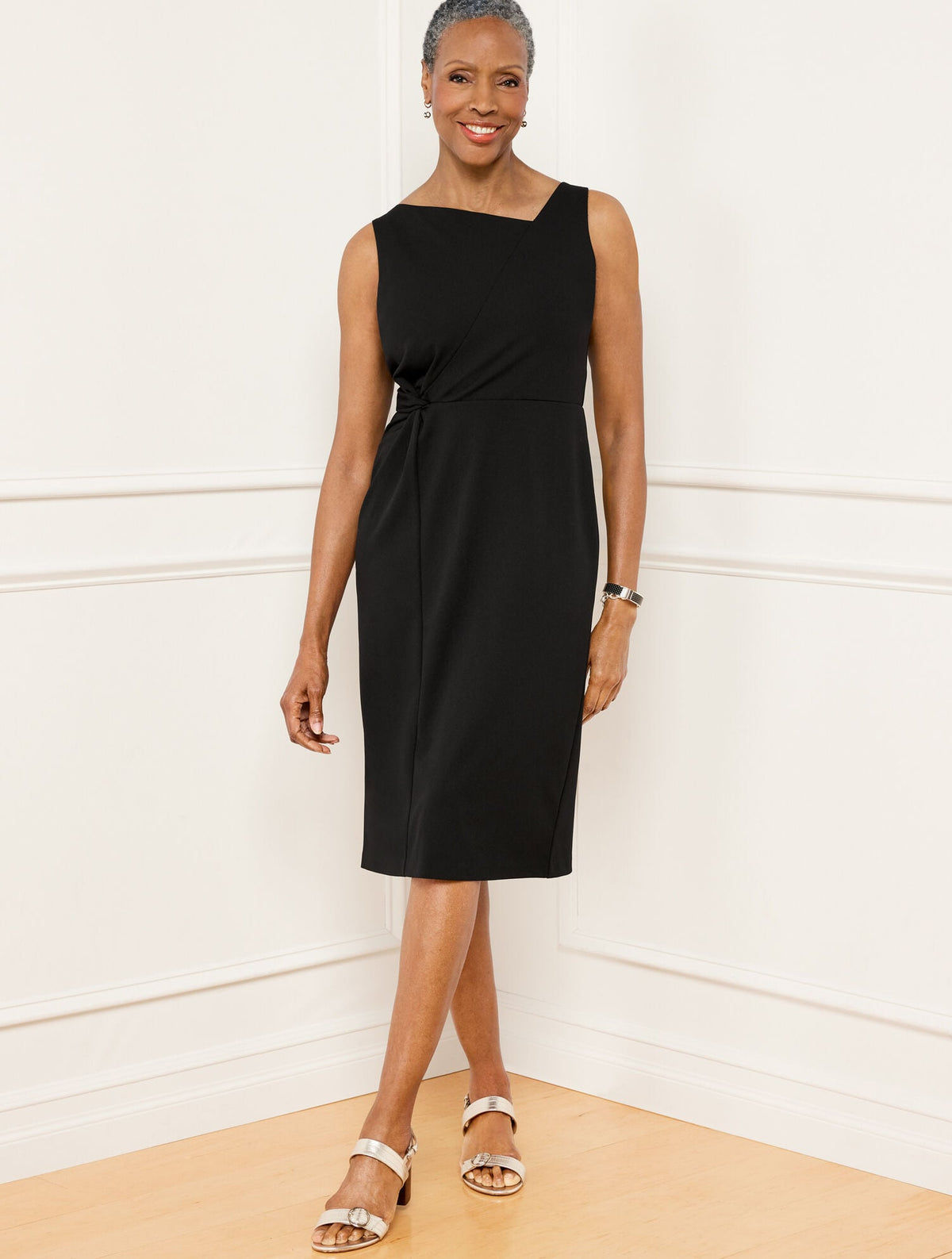 TWIST DETAIL SHEATH DRESS | Talbots on sale