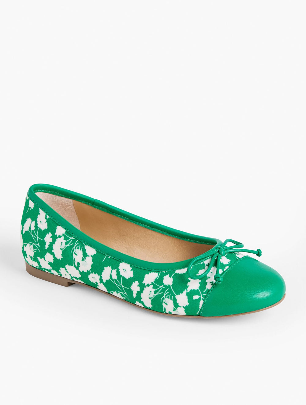 BLAIR CAP TOE MARIGOLD SATEEN BALLET FLATS | Talbots near me