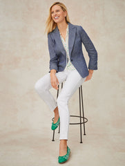 BLAIR CAP TOE MARIGOLD SATEEN BALLET FLATS | Talbots near me