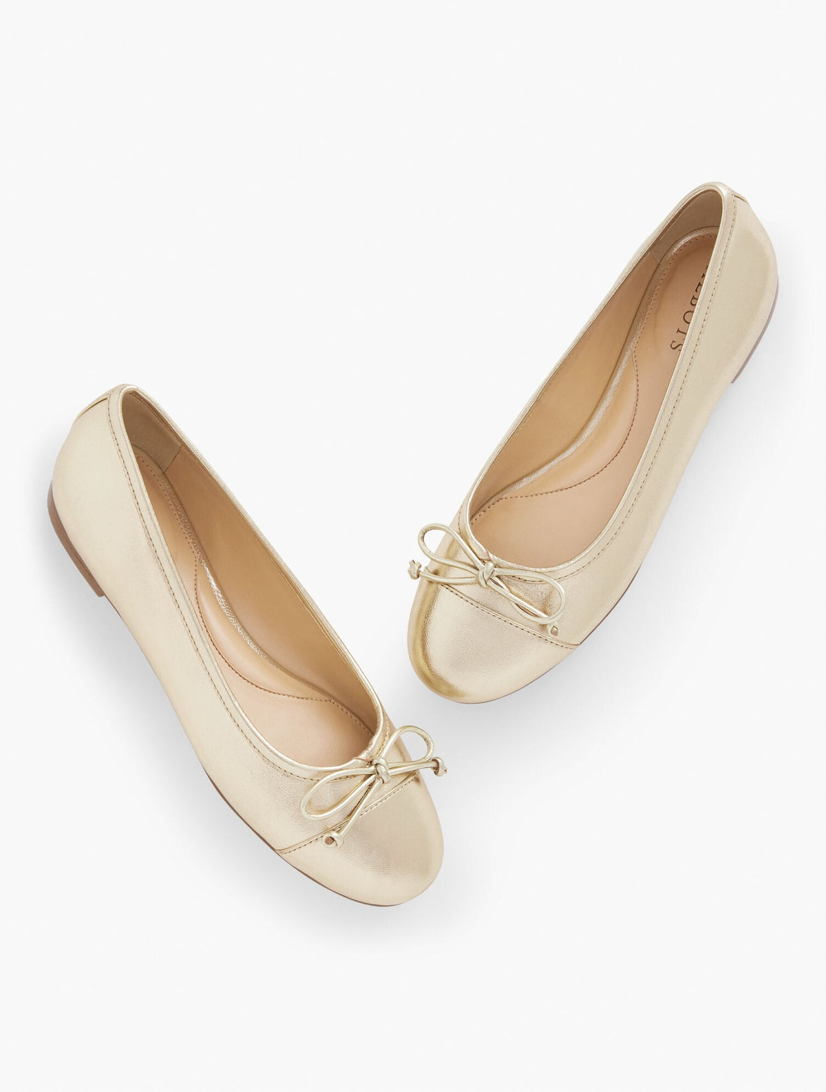 BLAIR CAP TOE METALLIC NAPPA BALLET FLATS | Talbots online