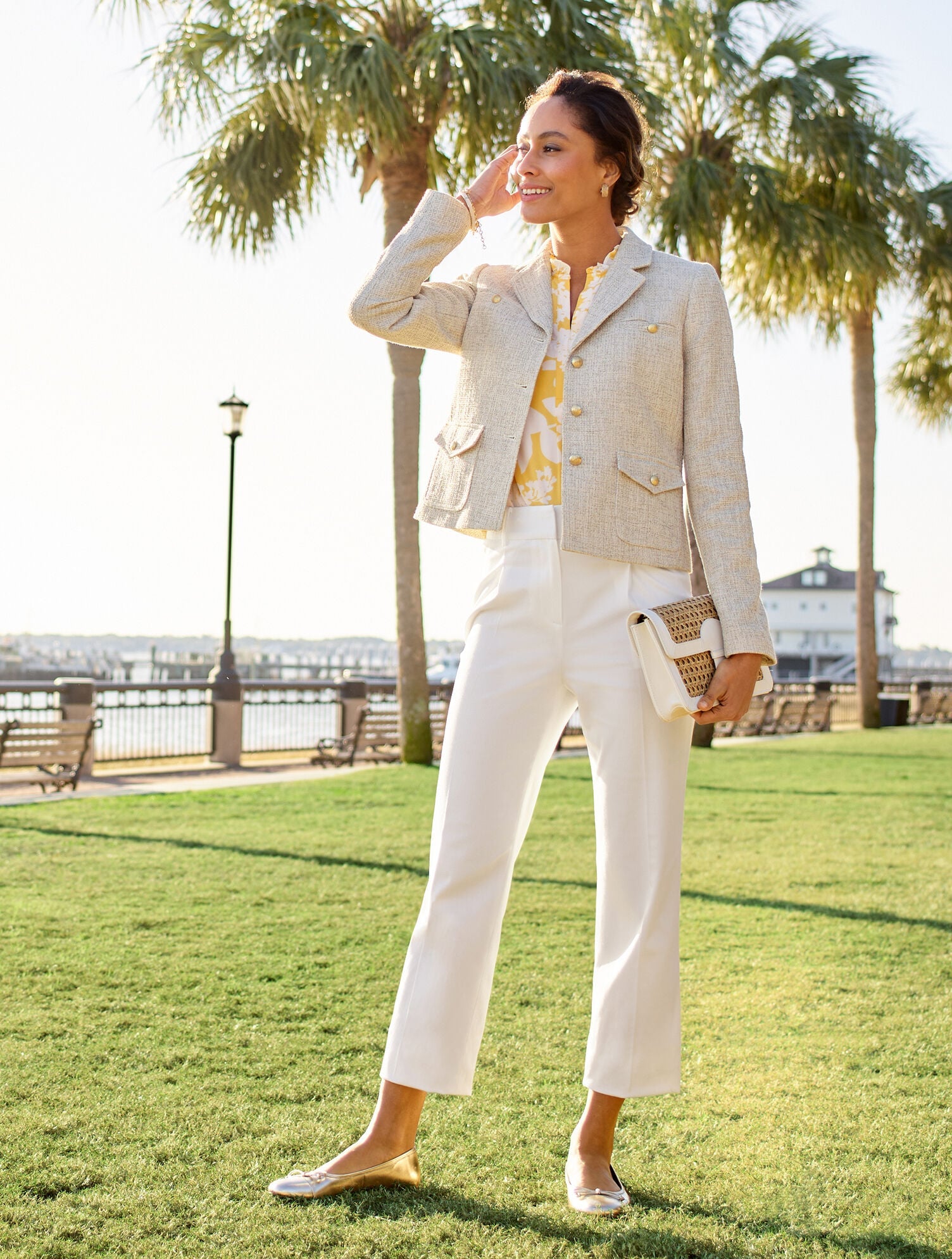 BLAIR CAP TOE METALLIC NAPPA BALLET FLATS | Talbots online
