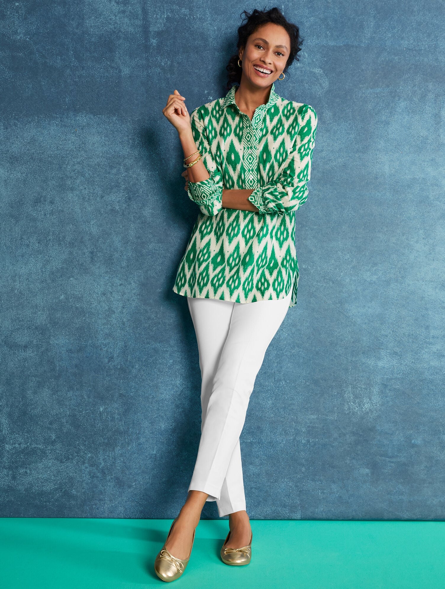 BLAIR CAP TOE METALLIC NAPPA BALLET FLATS | Talbots online