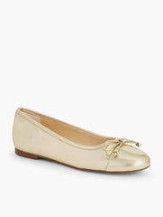 BLAIR CAP TOE METALLIC NAPPA BALLET FLATS | Talbots online