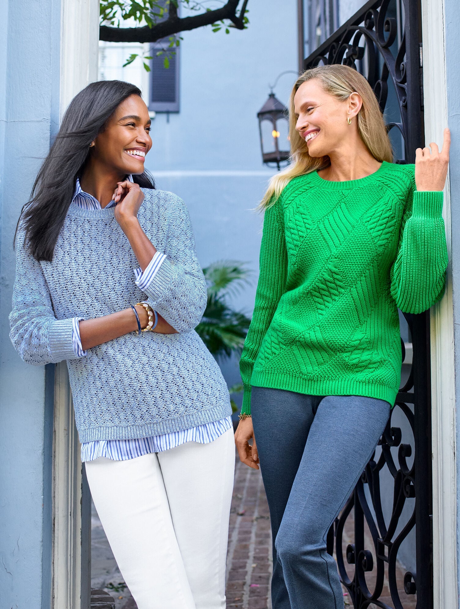 POINTELLE MARL CREWNECK SWEATER | Talbots sale