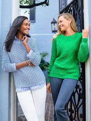 POINTELLE MARL CREWNECK SWEATER | Talbots sale