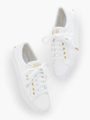 KEDS® JUMP KICK LEATHER SNEAKERS | Talbots outlet