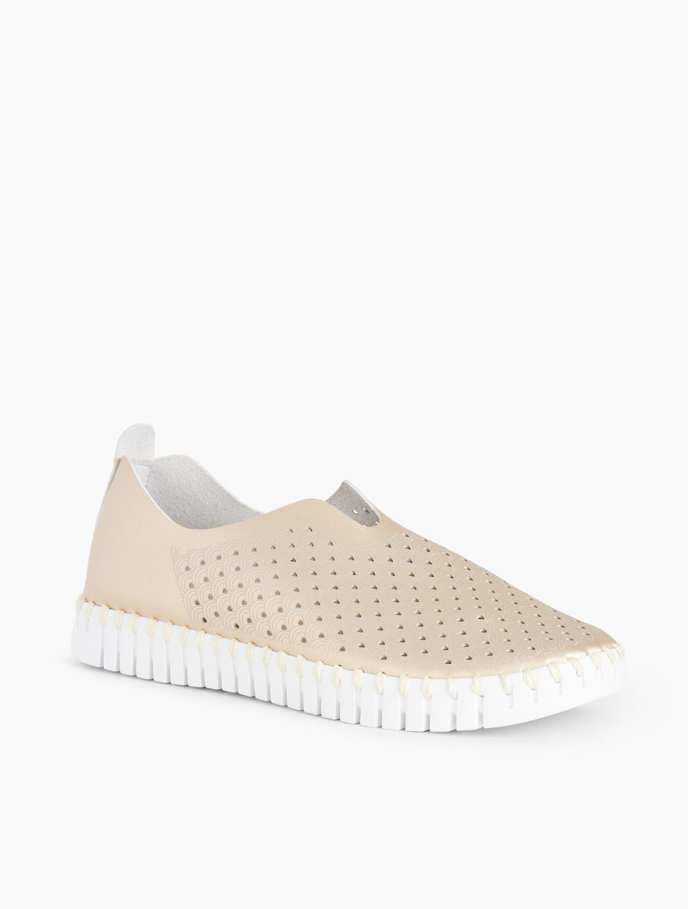 ILSE JACOBSEN TULIP SLIP-ON FLATS - METALLIC | Talbots on sale
