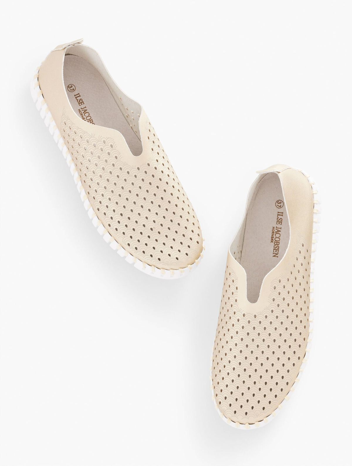 ILSE JACOBSEN TULIP SLIP-ON FLATS - METALLIC | Talbots on sale