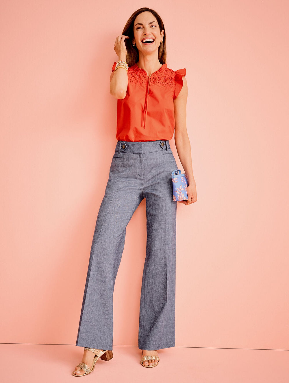 PLEATED POPLIN SHELL | Talbots US