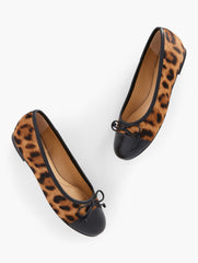 BLAIR CAP TOE BALLET FLATS - CALF HAIR LEOPARD | Talbots for sale