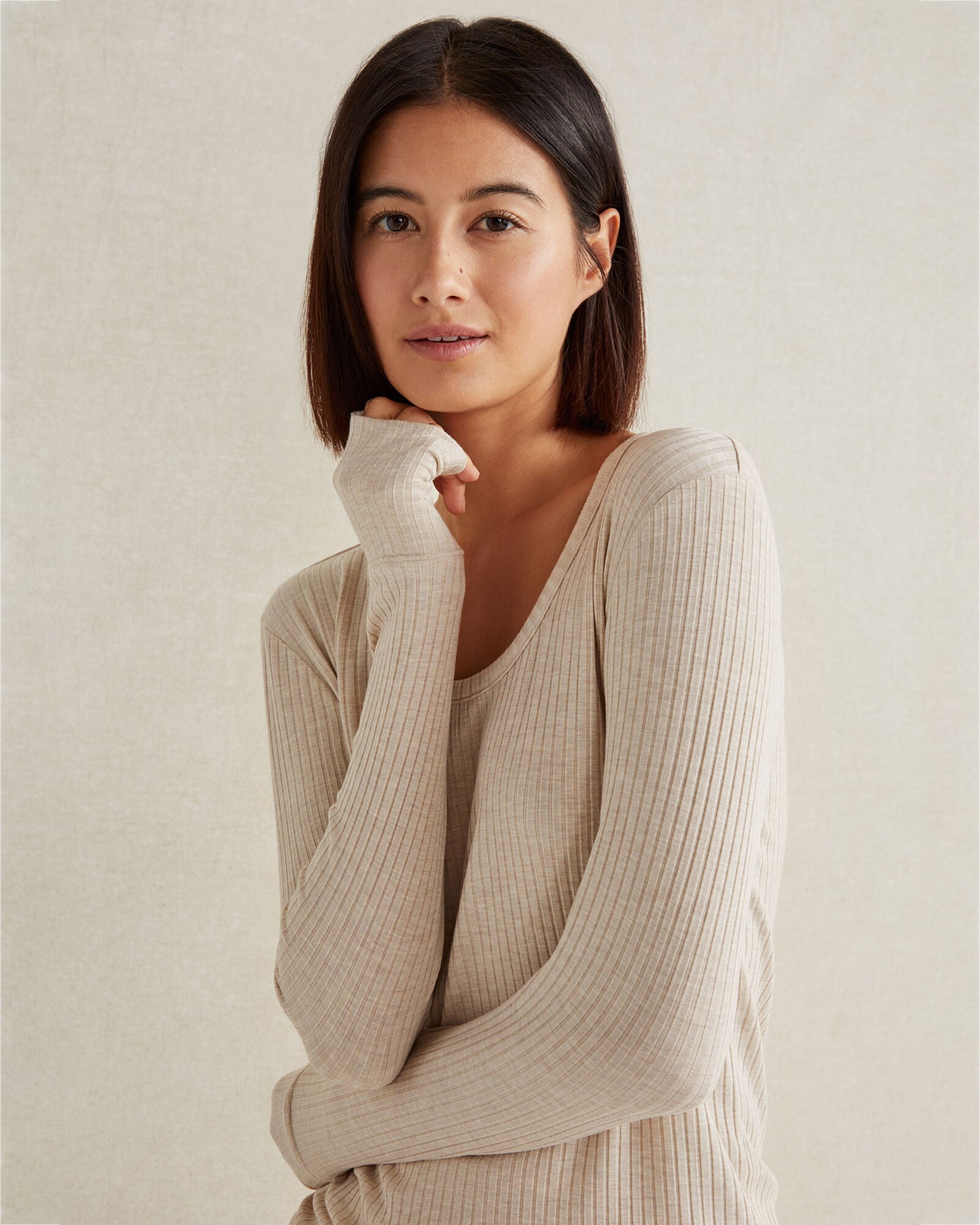 DRAPEY RIB KNIT TOP | Talbots online